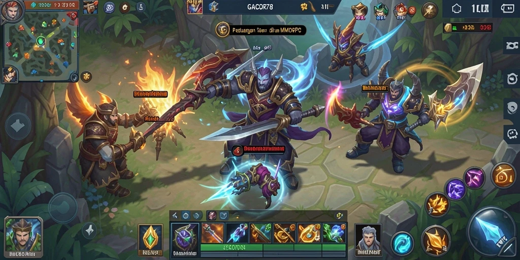 Tampilan gameplay GACOR78 menampilkan aksi seru dan karakter yang beragam.