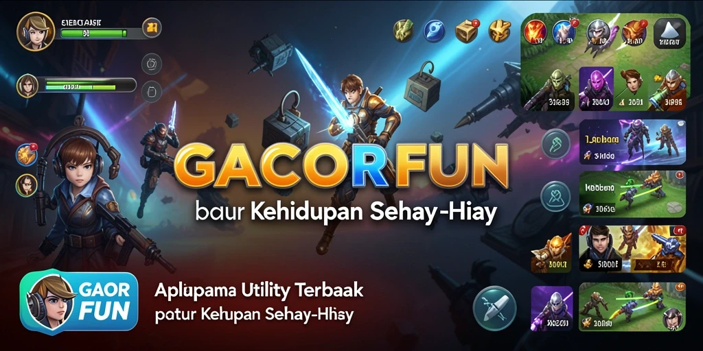 Tampilan antarmuka utama aplikasi GACORFUN yang user-friendly.
