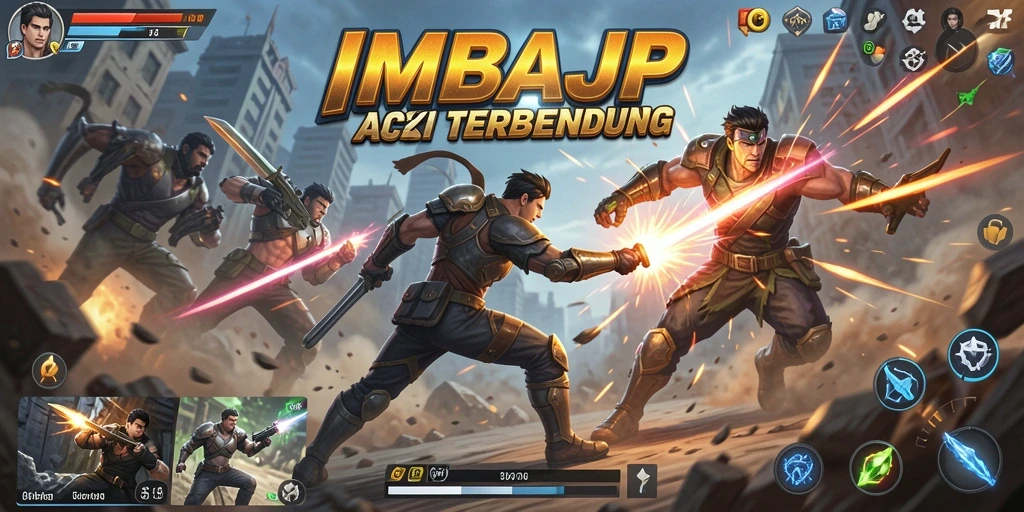 Screenshot utama menunjukkan aksi mendebarkan dalam gameplay IMBAJP.
