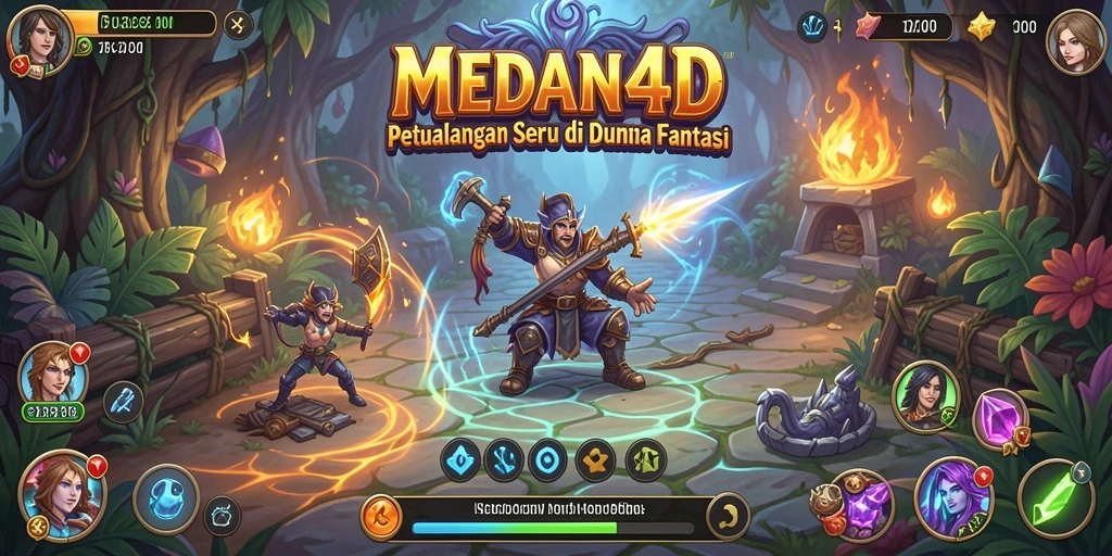 Screenshot menampilkan gameplay menegangkan di dunia fantasi MEDAN4D.