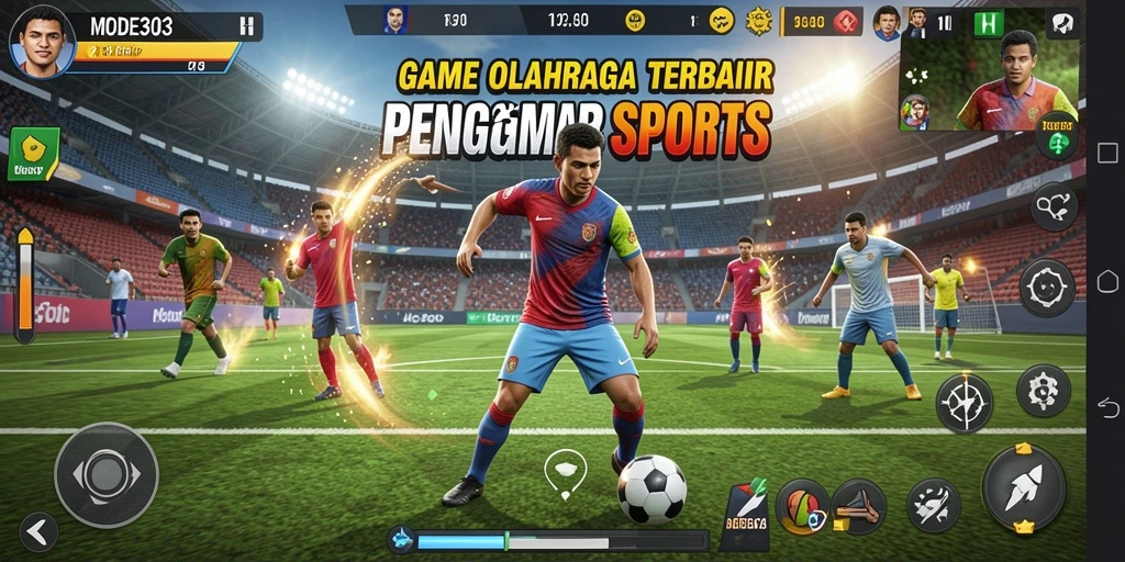 Screenshot dari gameplay seru MODE303 yang menampilkan aksi olahraga.