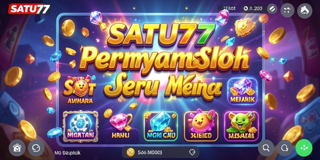 Tampilan gameplay menarik dari SATU77 yang penuh warna.