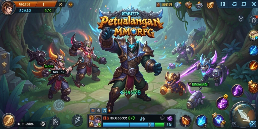 Screenshot gameplay STAKE779 menampilkan pertarungan seru di dunia MMORPG.
