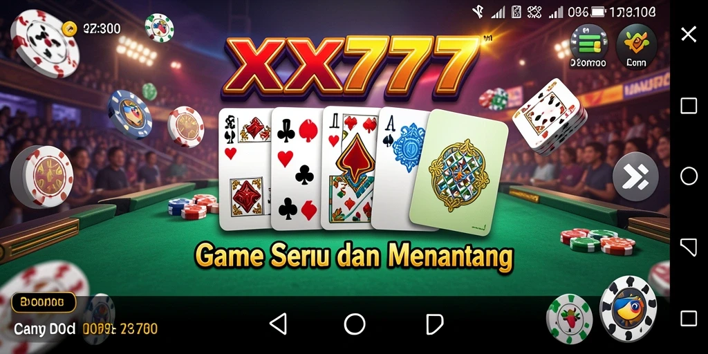 Screenshot gameplay Domino XXX777 yang penuh aksi.
